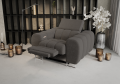 Aspen Relax Sessel – Sessel mit Relaxfunktion, elegant fürs Wohnzimmer, Stoff Aragon 97 - Stahlgrau