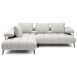 MAGNETIC L Ecksofa mit Schlaffunktion & elektrischer Sitztiefenverstellung – modernes Design & Komfort, Stoff Anthology 01 - Creme 