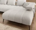 MAGNETIC XL Ecksofa mit Schlaffunktion & elektrischer Sitztiefenverstellung – modernes Design & Komfort, Stoff Anthology 01 - Creme