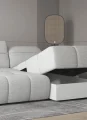 MATEO S – Ecksofa mit Schlaffunktion und Relax, Aufbewahrungsbox, verstellbare Kopfstützen