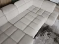 MATEO XL – Ecksofa mit Schlaffunktion und Relax, Aufbewahrungsbox, verstellbare Kopfstützen, Stoff Artico - Nata, Creme