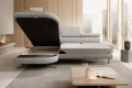 OTIS L Ecksofa mit Schlaffunktion und Bettkasten – modernes Design & Komfort 358x223 cm - Stoff Aurora 15