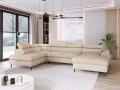 RAYO XL – funktionales Ecksofa mit Delfin-Schlaffunktion, geräumigem Bettkasten und verstellbaren Kopfstützen