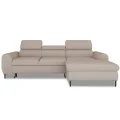 RAYO S – funktionales Ecksofa mit Delfin-Schlaffunktion, geräumigem Bettkasten und verstellbaren Kopfstützen - Beige.png