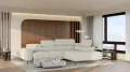 Ecksofa NALDO L 304x216 cm, Elektrische Sitztiefenverstellung & Verstellbare Kopfstützen
