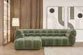 Ecksofa PHANTOM mit elektrischer Sitztiefenverstellung und exklusiver Steppung