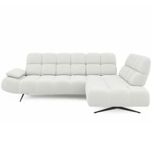 Ecksofa PRADO L – Modernes Design mit elektrischer Relaxfunktion & Sitztiefenverstellung 