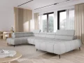Ecksofa SANTO XL mit elektrischer Sitztiefenverstellung & verstellbaren Kopfstützen – Stoff Artico