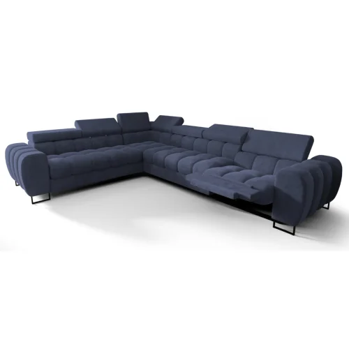 Ecksofa Aspen Max Relax 330×260 cm mit Schlaffunktion & Relax, Terra Stoff - verstellbare Kopfstützen - Liegefläche 117x190 cm, Blau (Terra 76).png