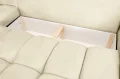 Ecksofa OTI U mit Schlaffunktion und Bettkasten - Monolith 02, Creme Beige