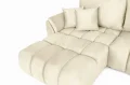 Ecksofa OTI U mit Schlaffunktion und Bettkasten - Monolith 02, Creme Beige