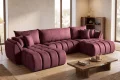 Ecksofa OTI U mit Schlaffunktion und Bettkasten - Monolith 69