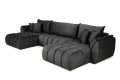 Ecksofa OTI U mit Schlaffunktion und Bettkasten - Monolith 95