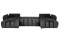 Ecksofa OTI U mit Schlaffunktion und Bettkasten - Monolith 95