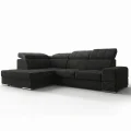 Ecksofa Royal I mit Schlaffunktion und verstellbaren Kopfstützen im strukturierten Gewebe - Aragon 99, Schwarz.jpg