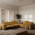 Ecksofa Orion I Relax mit Schlaffunktion und verstellbaren Kopfstützen im Glamour-Stil - Stoff Terra 48, Senf.jpg