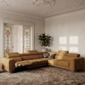 Ecksofa Orion I Relax mit Schlaffunktion und verstellbaren Kopfstützen im Glamour-Stil - Stoff Moly 51, Senf.jpg