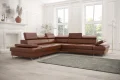 Ecksofa Echtleder GALAXY MAX 280x280 cm, Braun