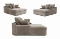 LAZY ONE Chaiselongue im modernen Cord-Look Detail