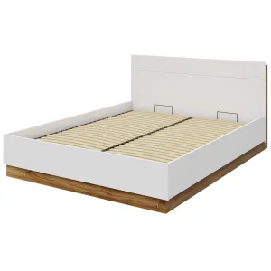 Bett DENTRO Mit Funktioneller Ablage Im Kopfteil, Mit Rahmen, Bettkasten Und Beleuchtung Schlafzimmer 140x200