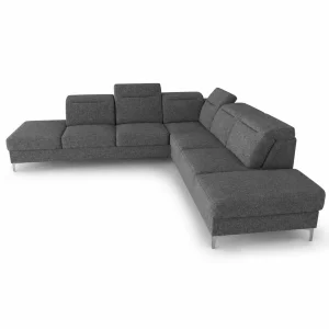 OSLO MAX 295x295 cm Ecksofa mit Schlaffunktion und verstellbaren Kopfstützen - Stoff MOSSA 99