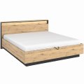 Bett QUANT 2 180x200 cm Bettkasten Kopfteil mit Beleuchtung Matratze