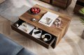 Couchtisch BORGA 8 mit Schublade und Regal Anordnung