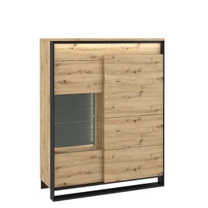 Vitrine QUANT SALON 6 Bücherregal mit Regalen, verglast, LED-Beleuchtung