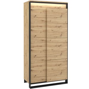 Kleiderschrank QUANT SALON 1 Bücherregal mit Regalen und LED-Beleuchtung