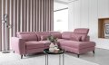 Ecksofa mit Schlaffunktion Rosa