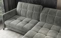Ecksofa LORA Couch Schlaffunktion mit Bettkasten Ziernähte