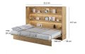 Wandklappbett Bed Concept 140x200 Horizontal Lenart Bett Eiche Grau