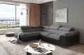 Ecksofa Antonia Hellgrau/Schwarz sawana 21/ soft 11 Links