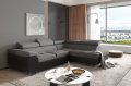 Ecksofa Antonia Hellgrau/Schwarz sawana 21/ soft 11 Rechts