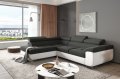 Ecksofa Antonia Schwarz/Weiß Sawana 14/Soft17 Links