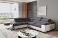 Ecksofa Antonia Grau/Weiß Sawana 05/Soft 17 Links