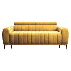 Sofa GANDI Schlafsofa Dreisitzer mit Schlaffunktion GELB 2er-Bettsofa
