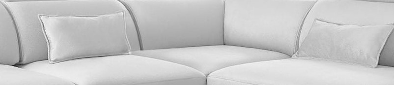 moderner Ecksofa Weiß