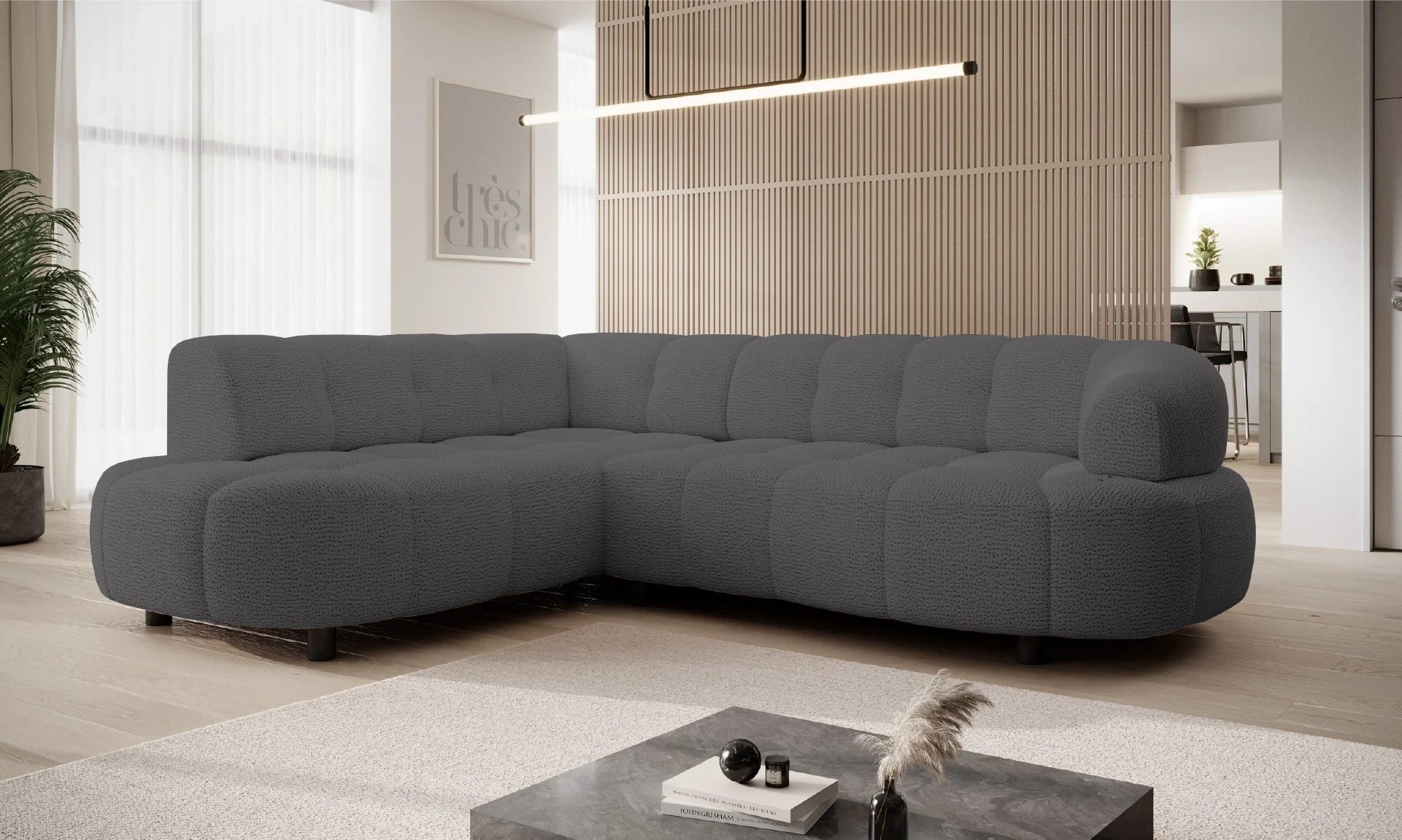 Velpa L Ecksofa mit elektrischer Sitztiefenverstellung