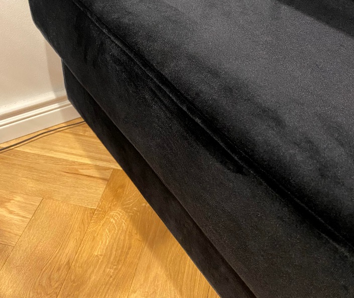 Ecksofa Riviera 100 Schwarz Samt