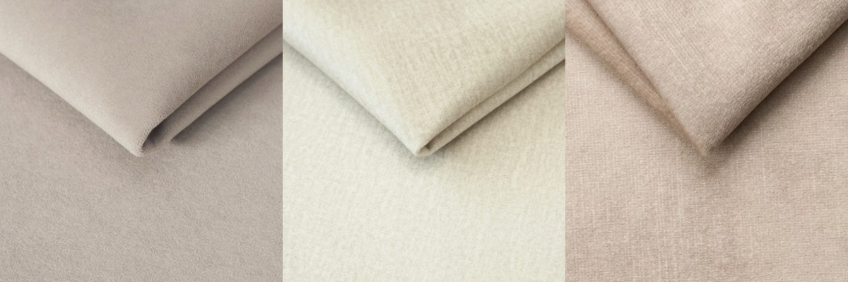 Velvet Stoff Beige