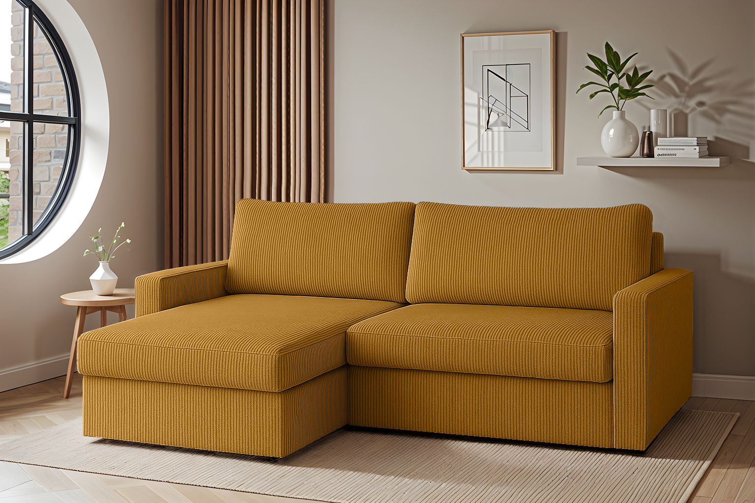 Faro Ecksofa Creme Poso 01