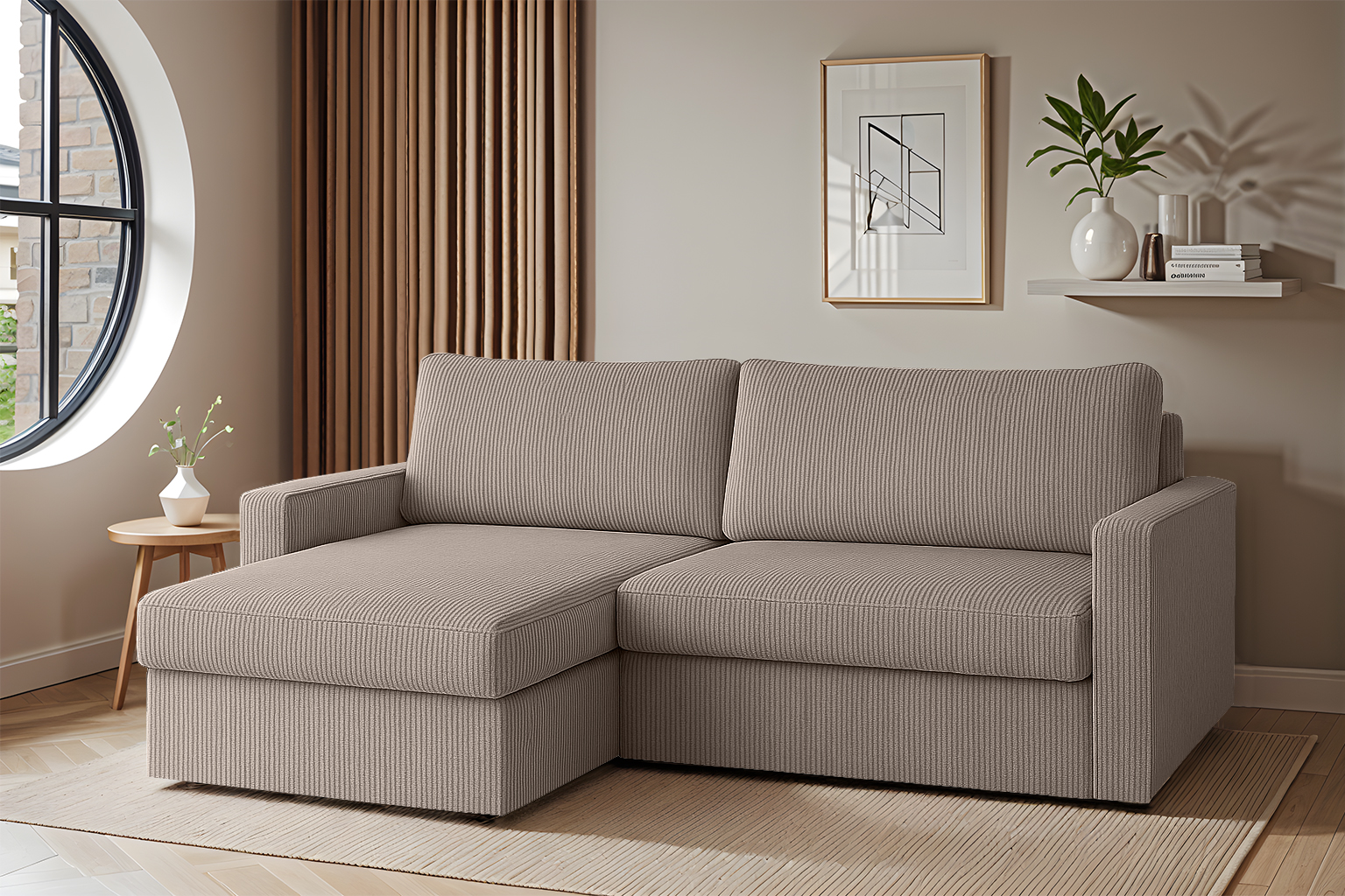 Faro Ecksofa Creme Poso 02