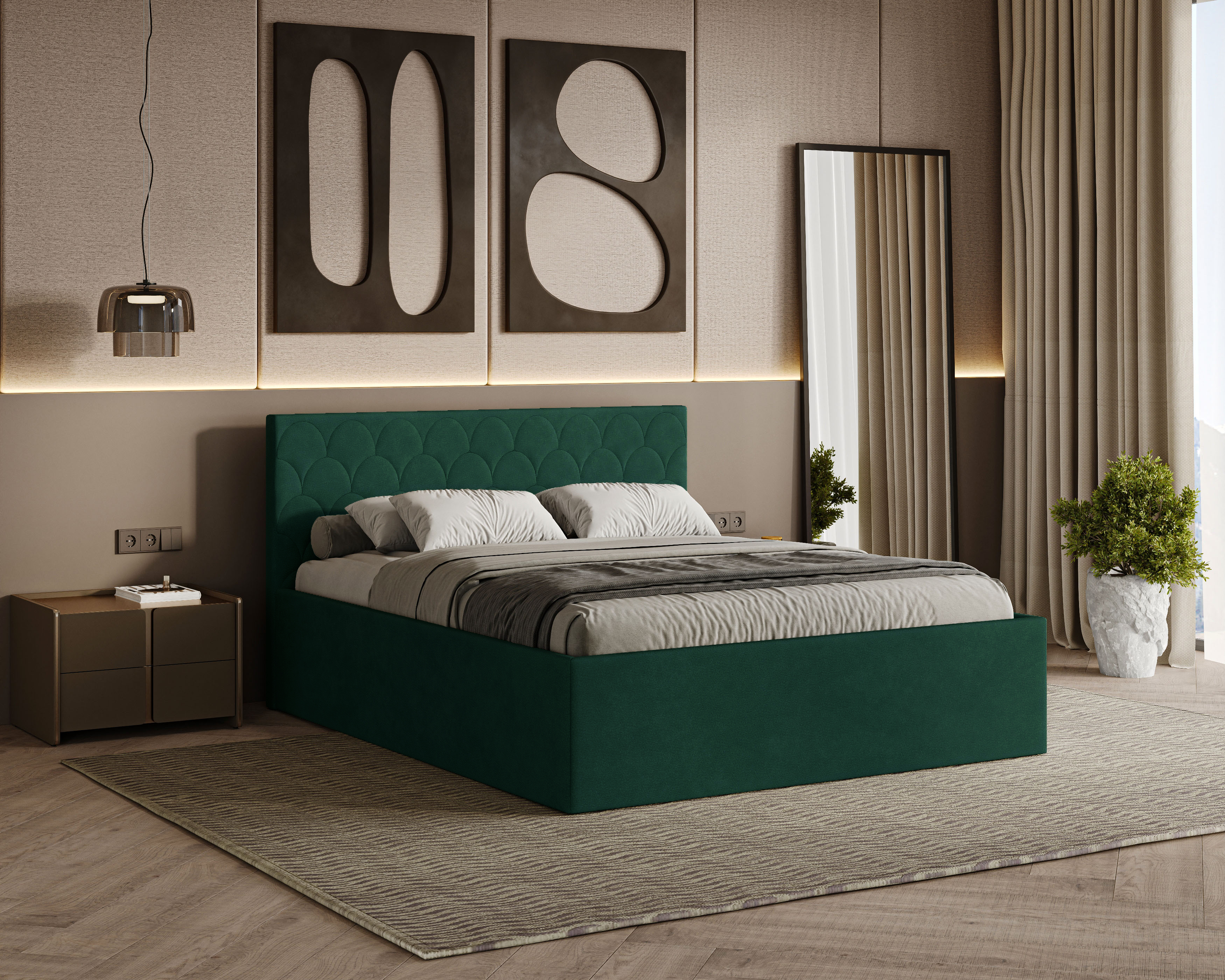 Radius Polsterbett 160x200 cm - Noble 37