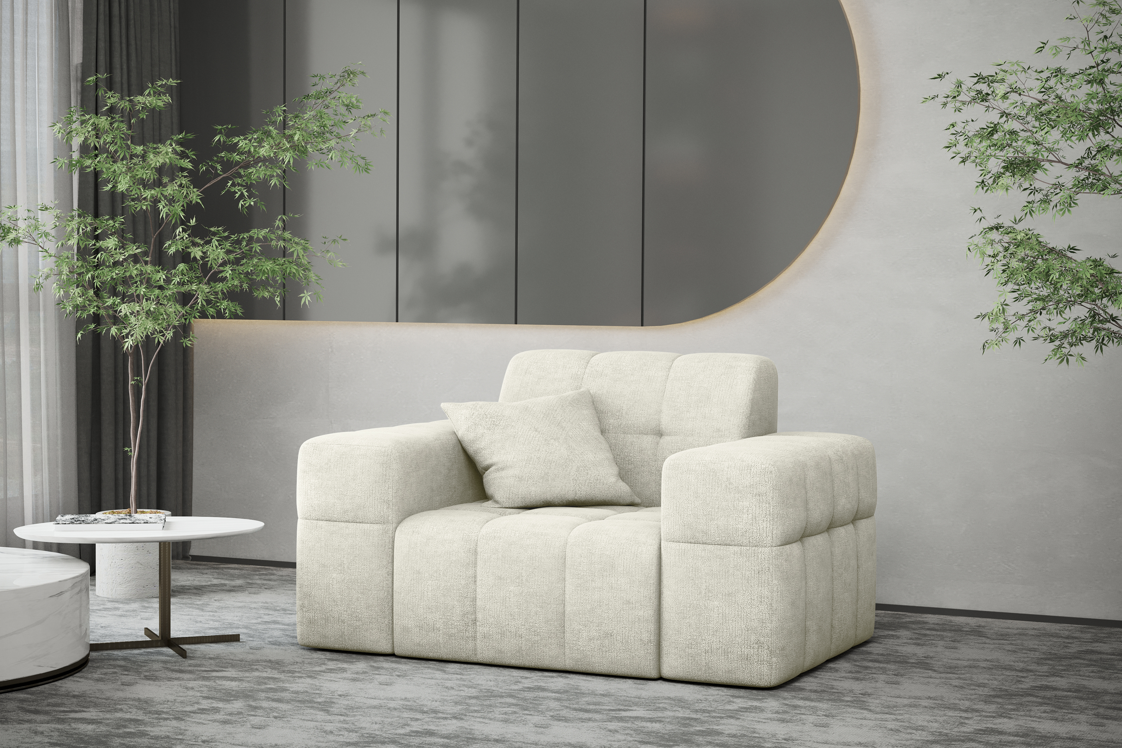 Sofa 1-Sitzer Balia creme