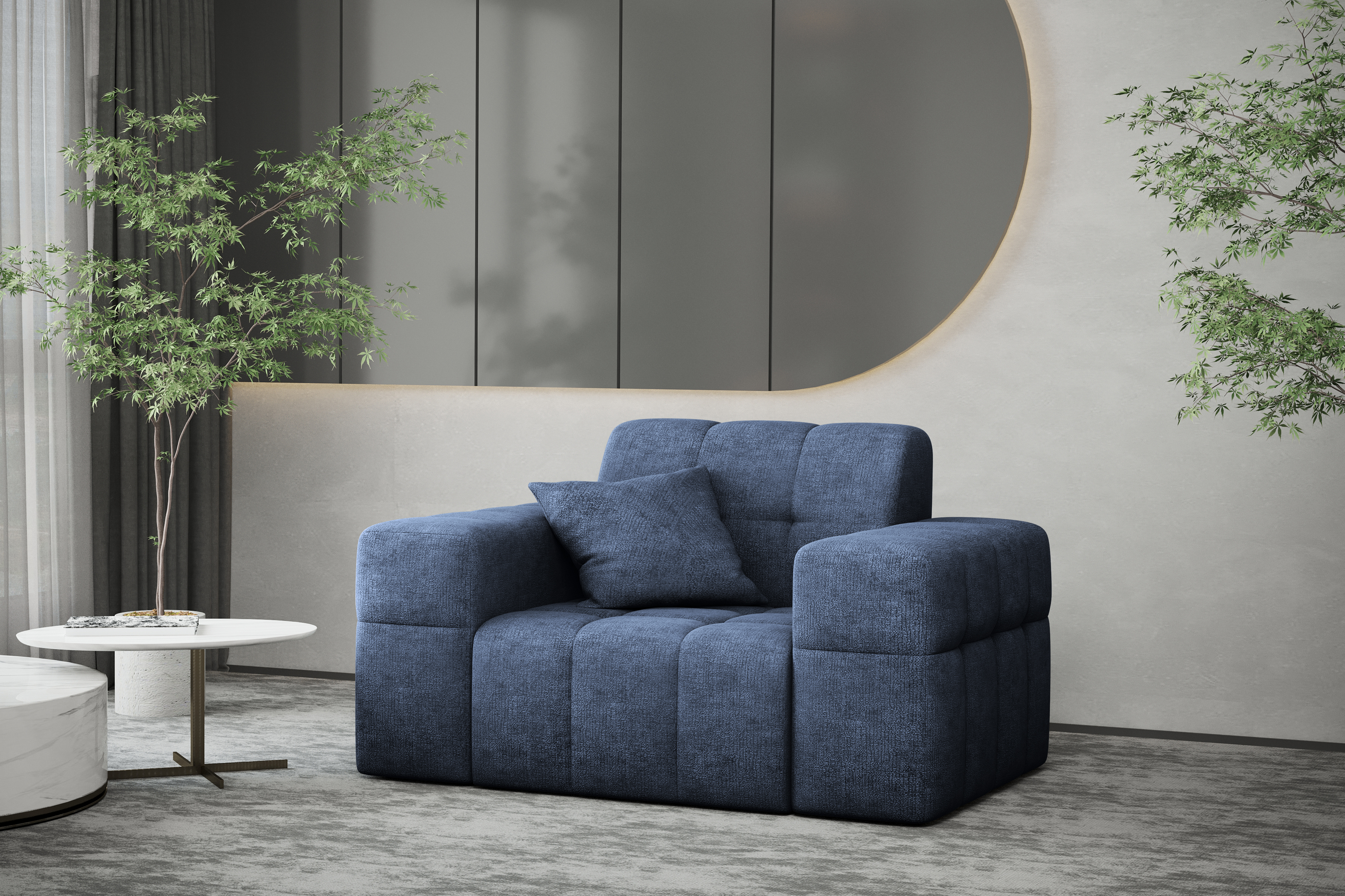 Sofa 1-Sitzer Balia Dunkelblau