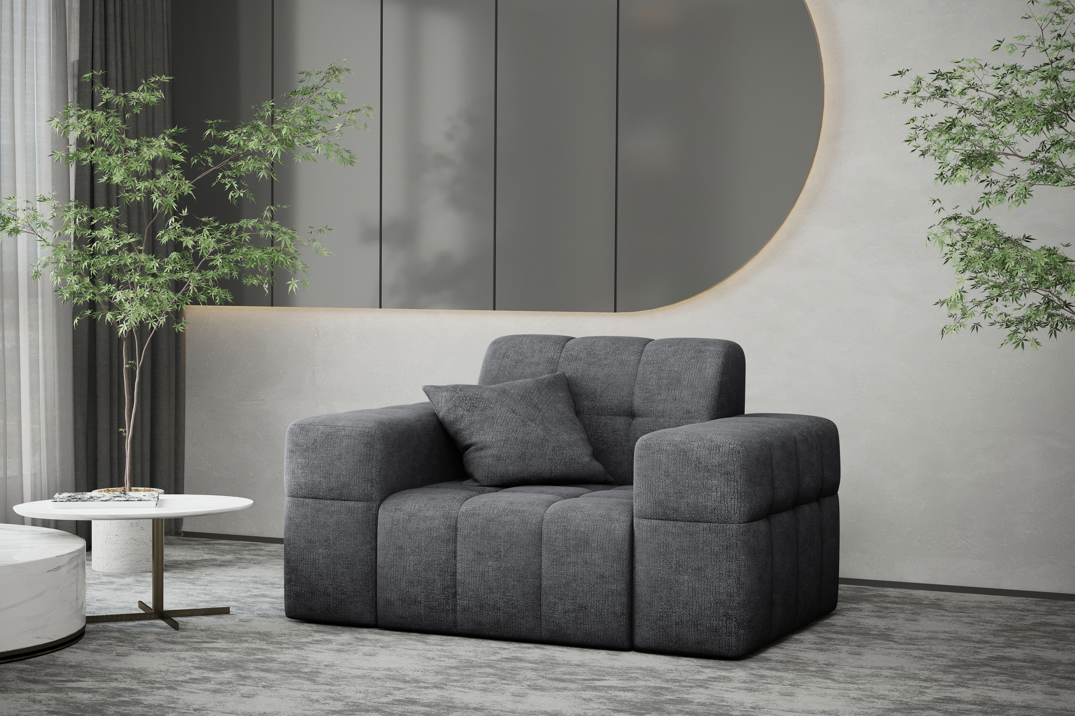 Sofa 1-Sitzer Balia grau