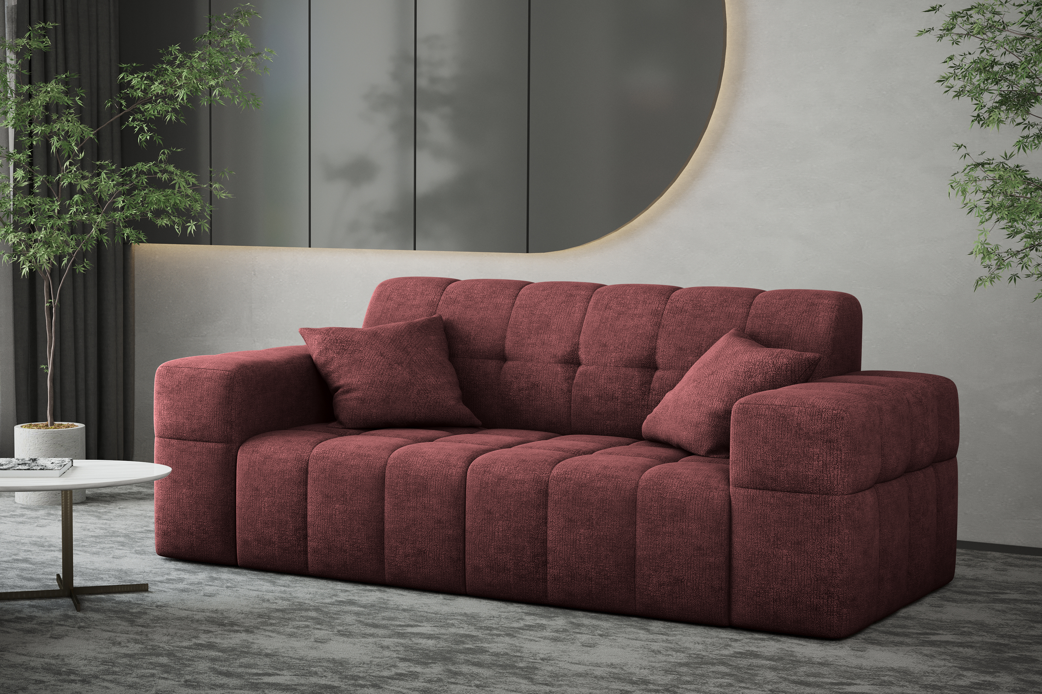 Sofa 2-Sitzer Balia Rotwein