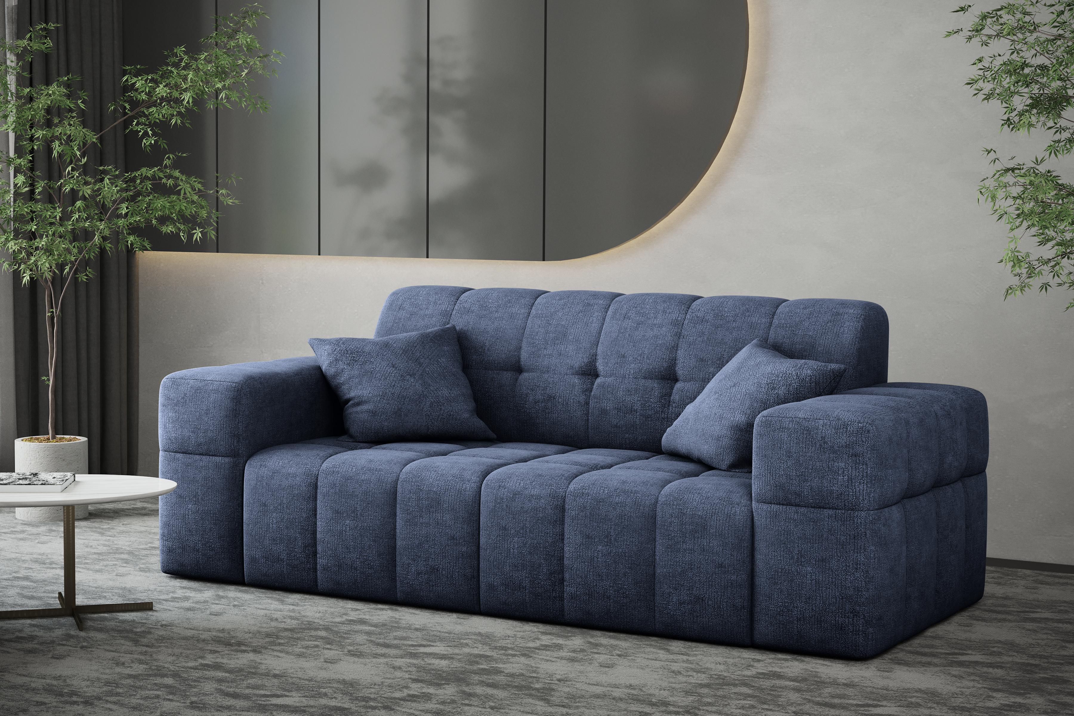 Sofa 2-Sitzer Balia Dunkelblau