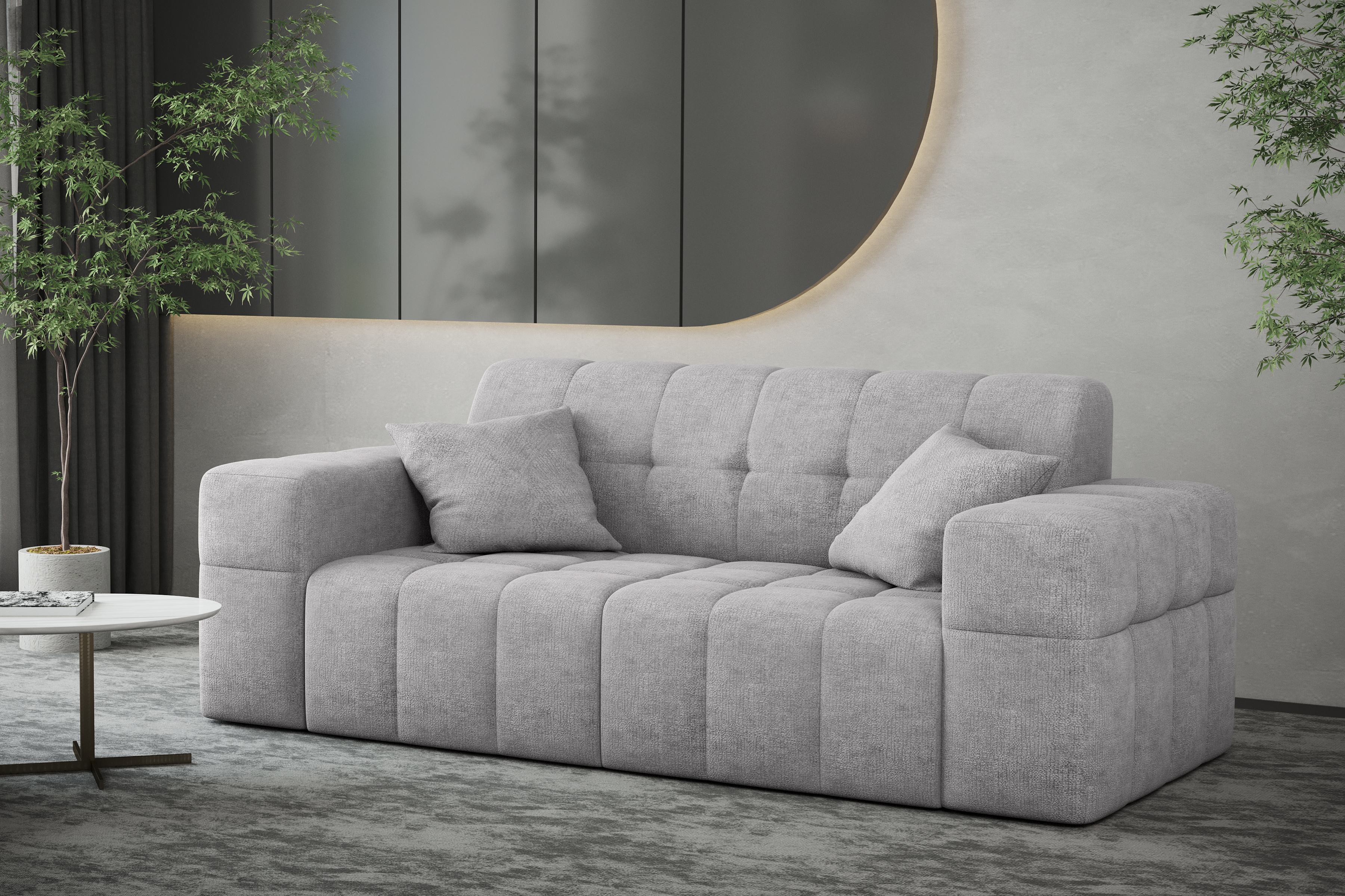 Sofa 2-Sitzer Balia Hellgrau